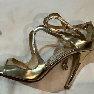 Jimmy Choo Metallic Gold Heels